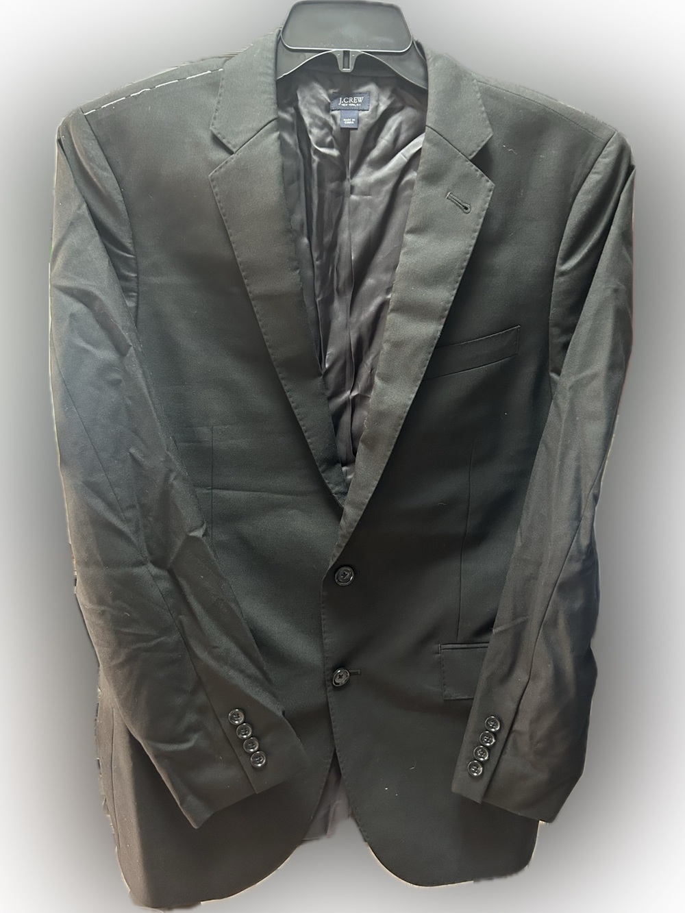 Ludlow Suit Jacket Mens Black Italian Wool Slim Fit Two Button Blazer